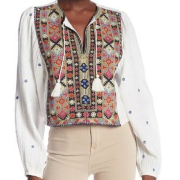Free People Tops - Enter The Loveland Embroidered Top HW8939